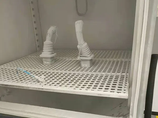 Dustproof testing for multi-axis joystick controls