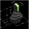 Single Axis Fingertip Hall Effect Joystick
